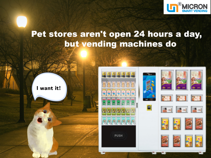 Máquina de venda automática esperta do mícron para fontes do animal de estimação da venda